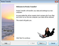 Presto Transfer Windows Mail screenshot